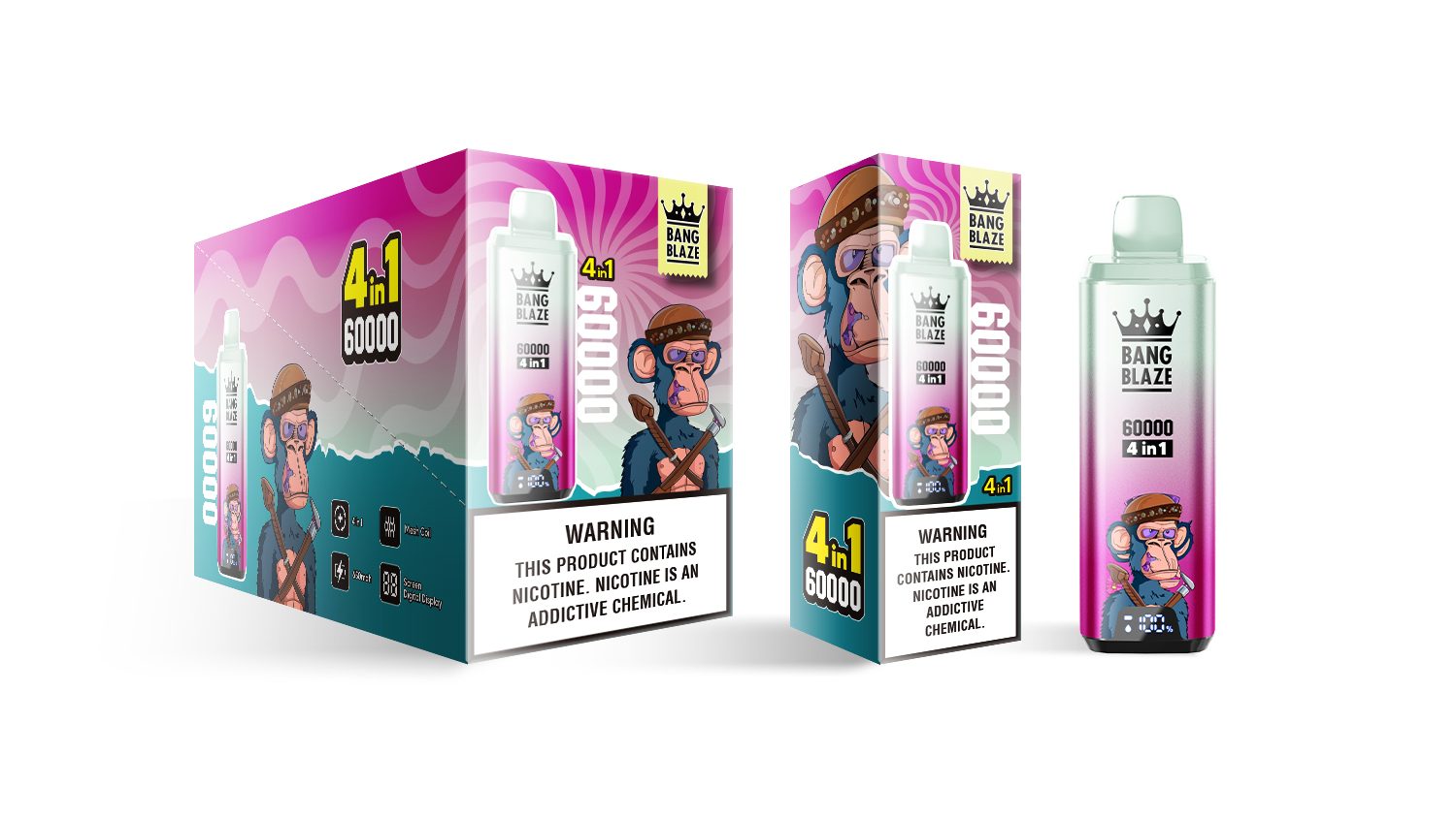 Bang Blaze 4-in-1 60000 Puffs | flavor long-lasting 60k puff bulk disposable vape - Image 16