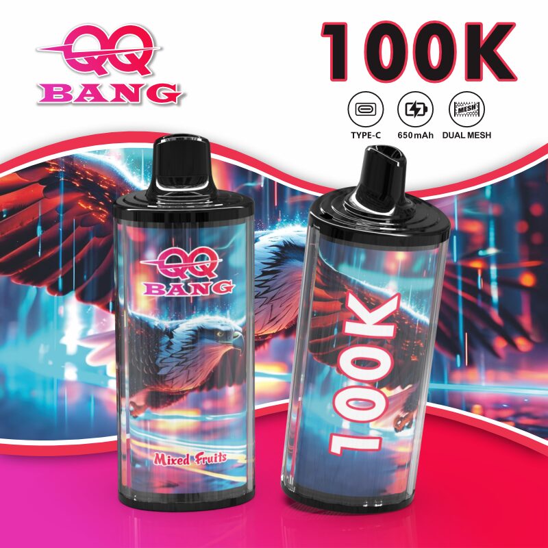 Bang QQ 100K | 100000 puffs, mesh coil, 12 flavors, Type-C rechargeable, bulk disposable vape - Image 3