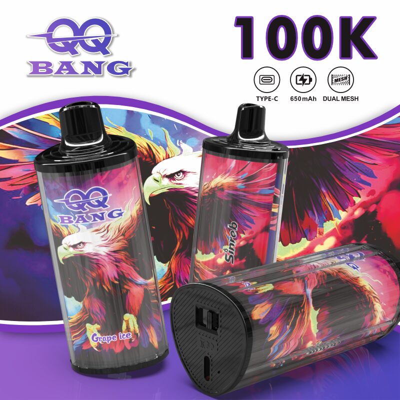 Bang QQ 100K | 100000 puffs, mesh coil, 12 flavors, Type-C rechargeable, bulk disposable vape - Image 7