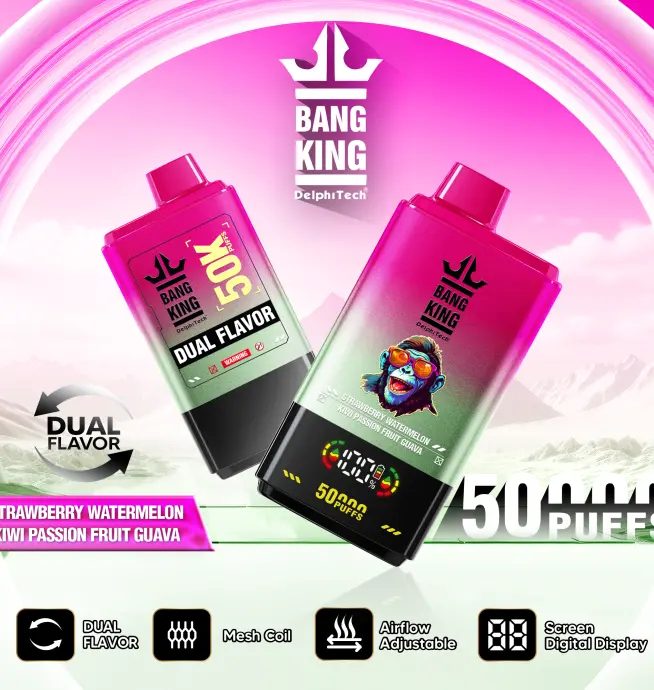 Bang King 50K Puffs | double flavor taste, long lasting bulk disposable vape - Image 5