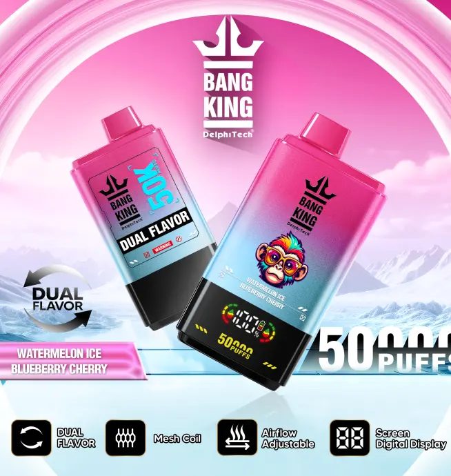 Bang King 50K Puffs | double flavor taste, long lasting bulk disposable vape - Image 4