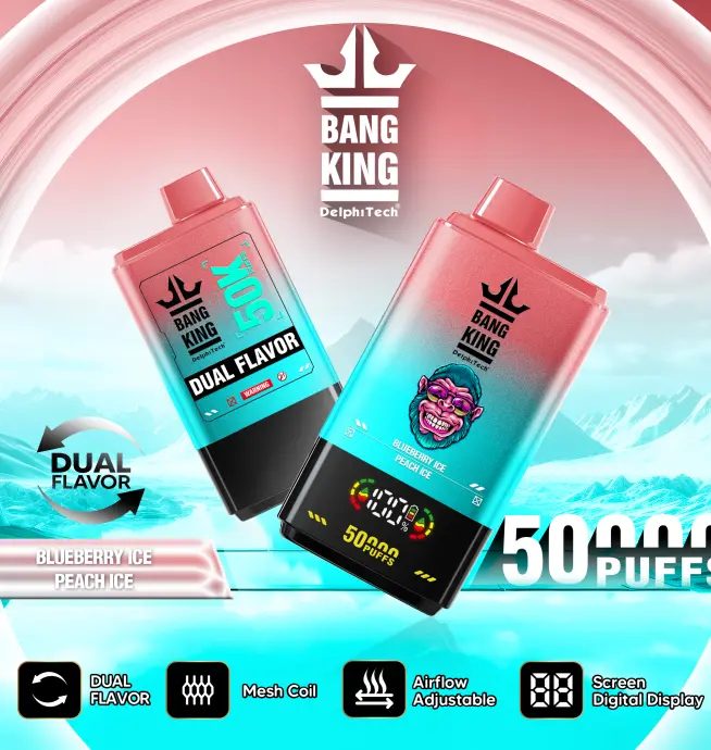Bang King 50K Puffs | double flavor taste, long lasting bulk disposable vape - Image 2