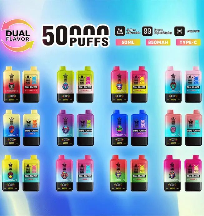 Bang King 50K Puffs | double flavor taste, long lasting bulk disposable vape - Image 18