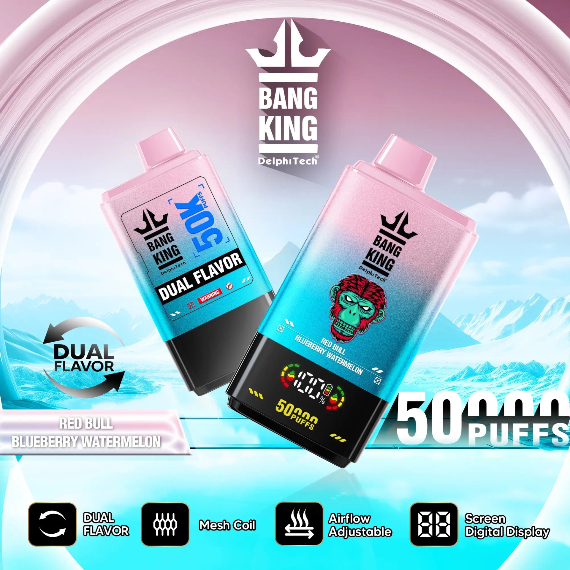 Bang King 50K Puffs | double flavor taste, long lasting bulk disposable vape - Image 10