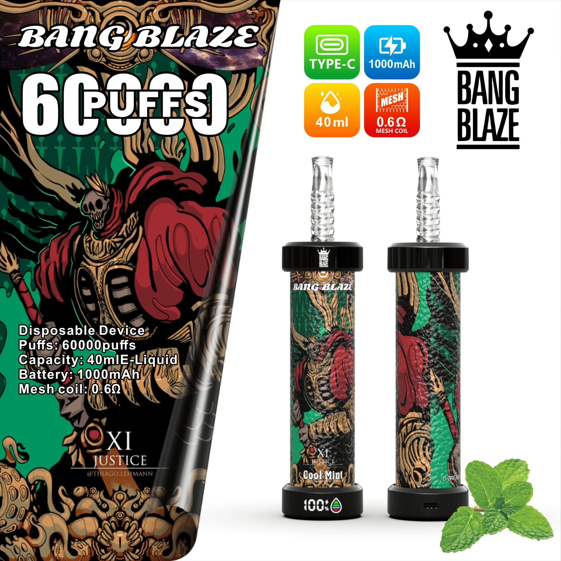 Bang Blaze 60K Shisha 60000 Puffs | long lasting bulk disposable vape - Image 2