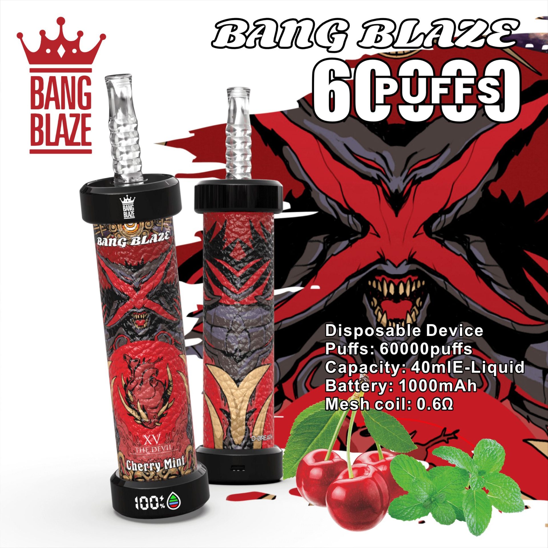 Bang Blaze 60K Shisha 60000 Puffs | long lasting bulk disposable vape - Image 5
