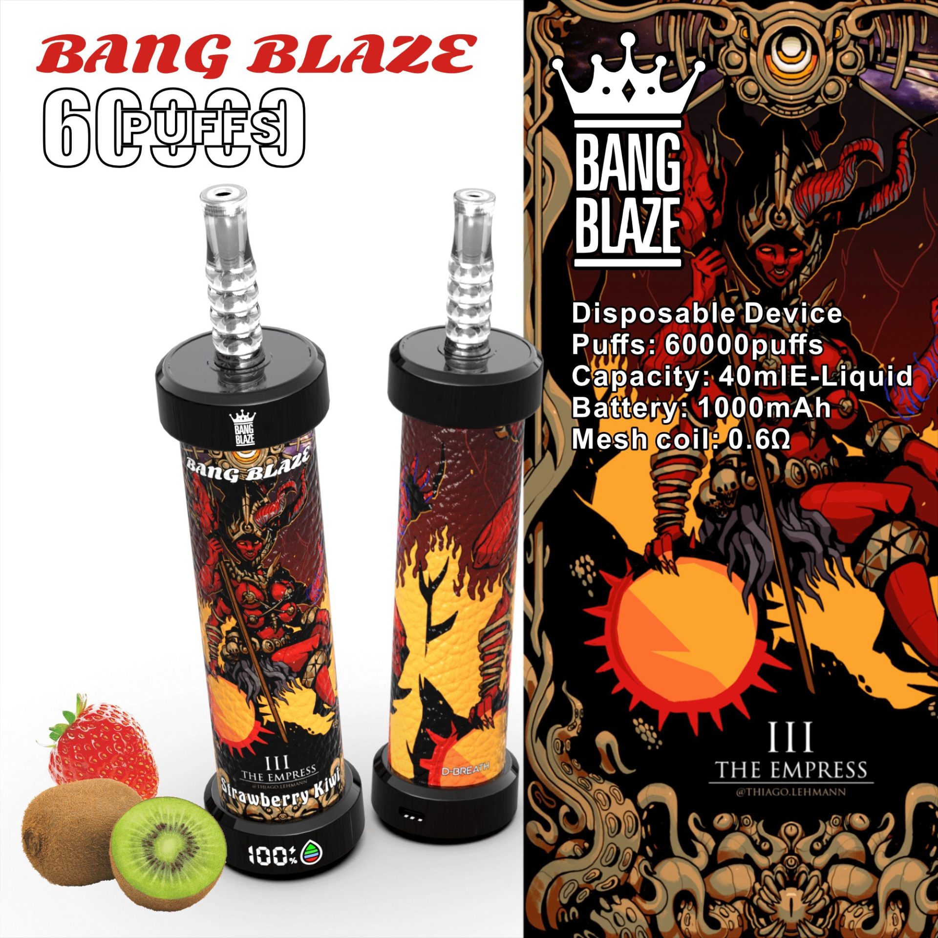 Bang Blaze 60K Shisha 60000 Puffs | long lasting bulk disposable vape - Image 6
