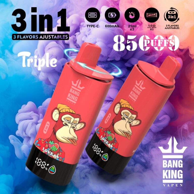 Bang King 85K 3-in-1 85000 Puffs | triple flavor bulk disposable vape