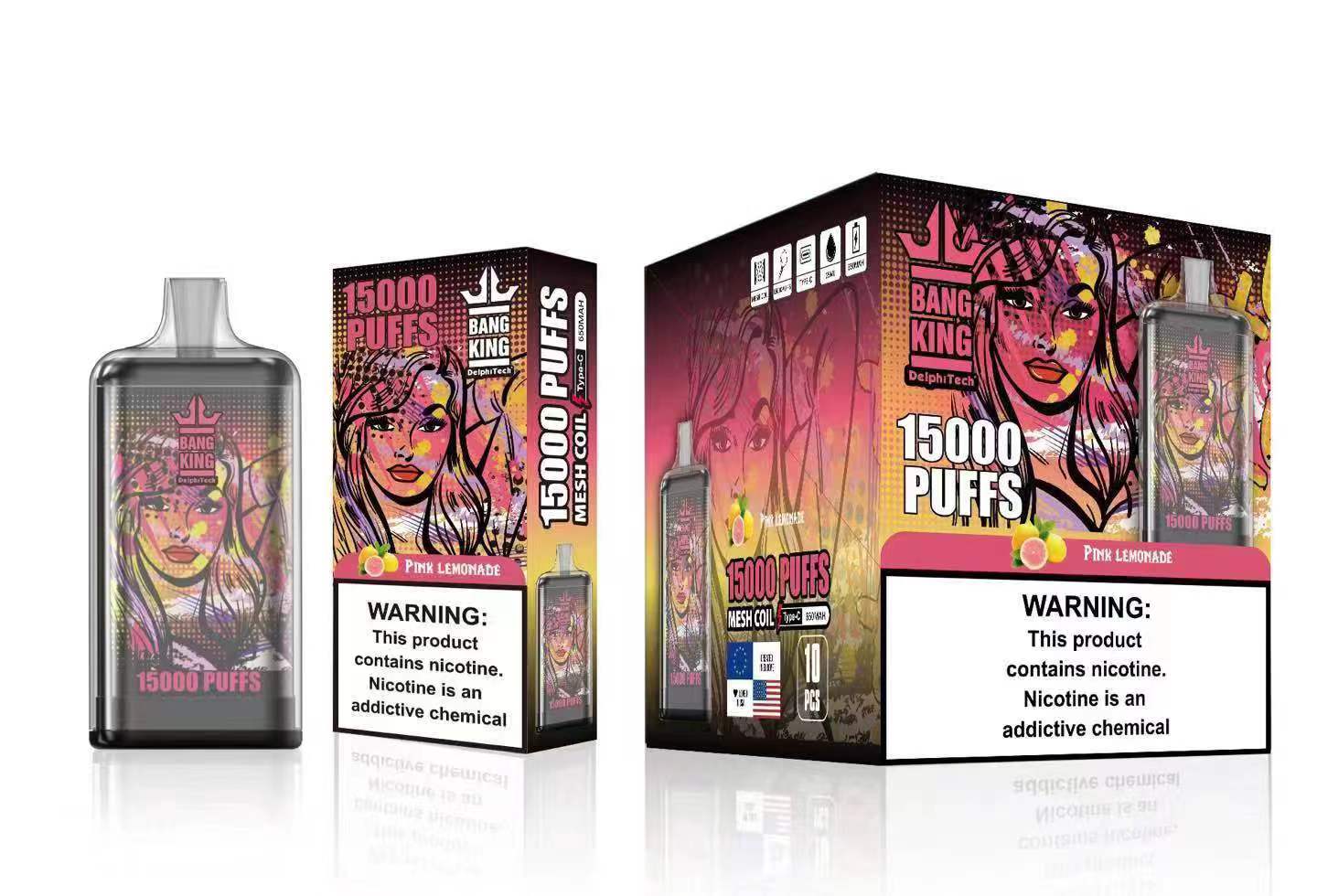 Bang King 15000 Puffs | 0%-5% nicotine, 25mL, 650mAh, airflow control, bulk disposable vape - Image 9