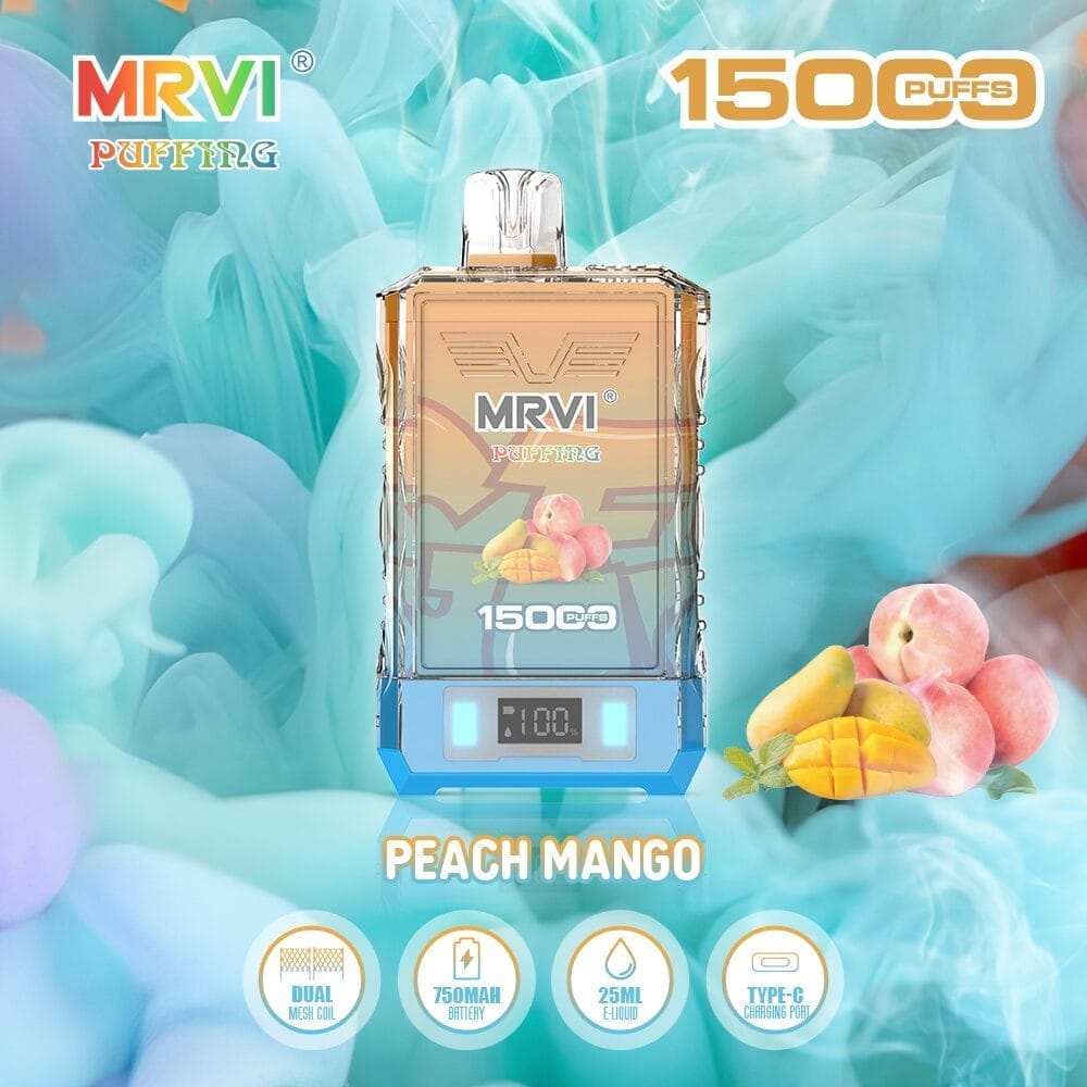MRVI 15000 Puffs | 2%-5% nicotine, 25mL, dual mesh, power display, bulk vape - Image 10