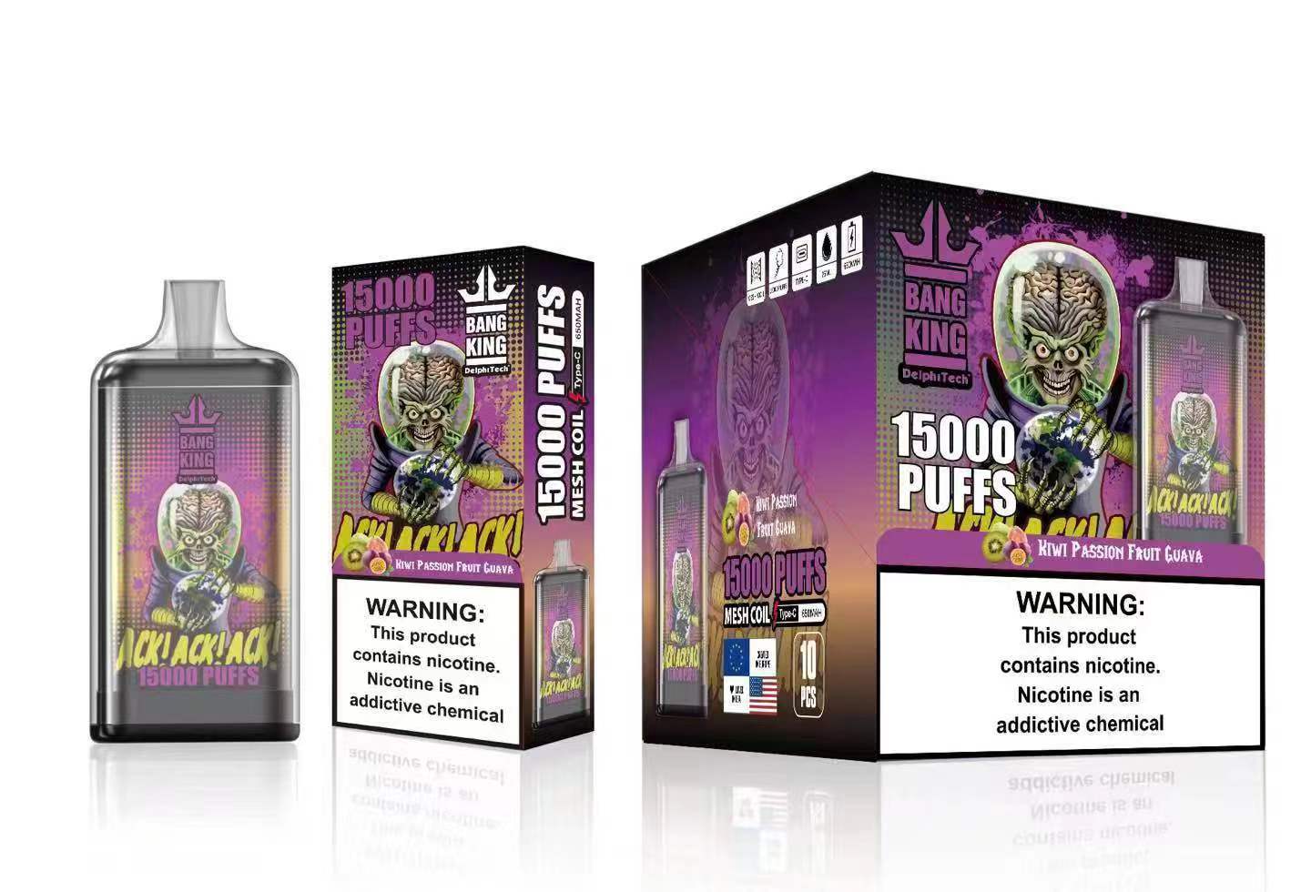 Bang King 15000 Puffs | 0%-5% nicotine, 25mL, 650mAh, airflow control, bulk disposable vape - Image 10