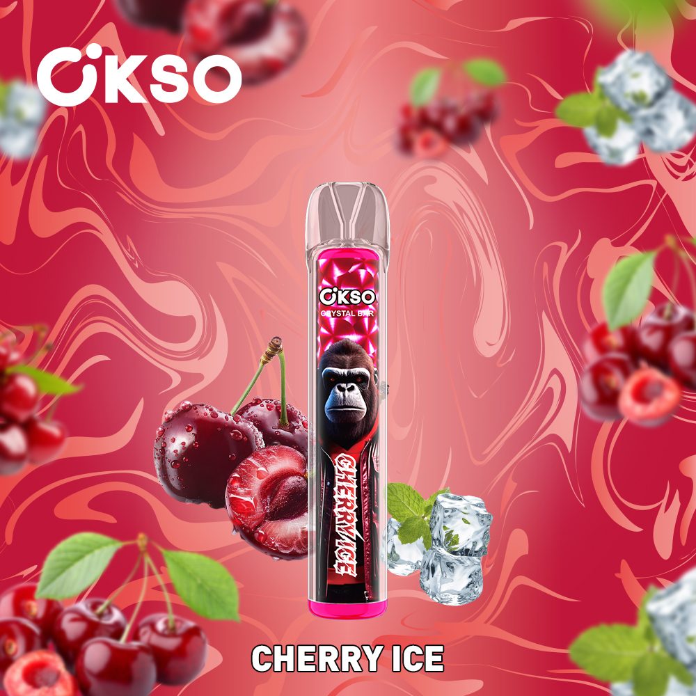 OKSO Crystal Bar 800 Puffs | mesh coil, RGB LED, 0–5% nicotine bulk disposable vape