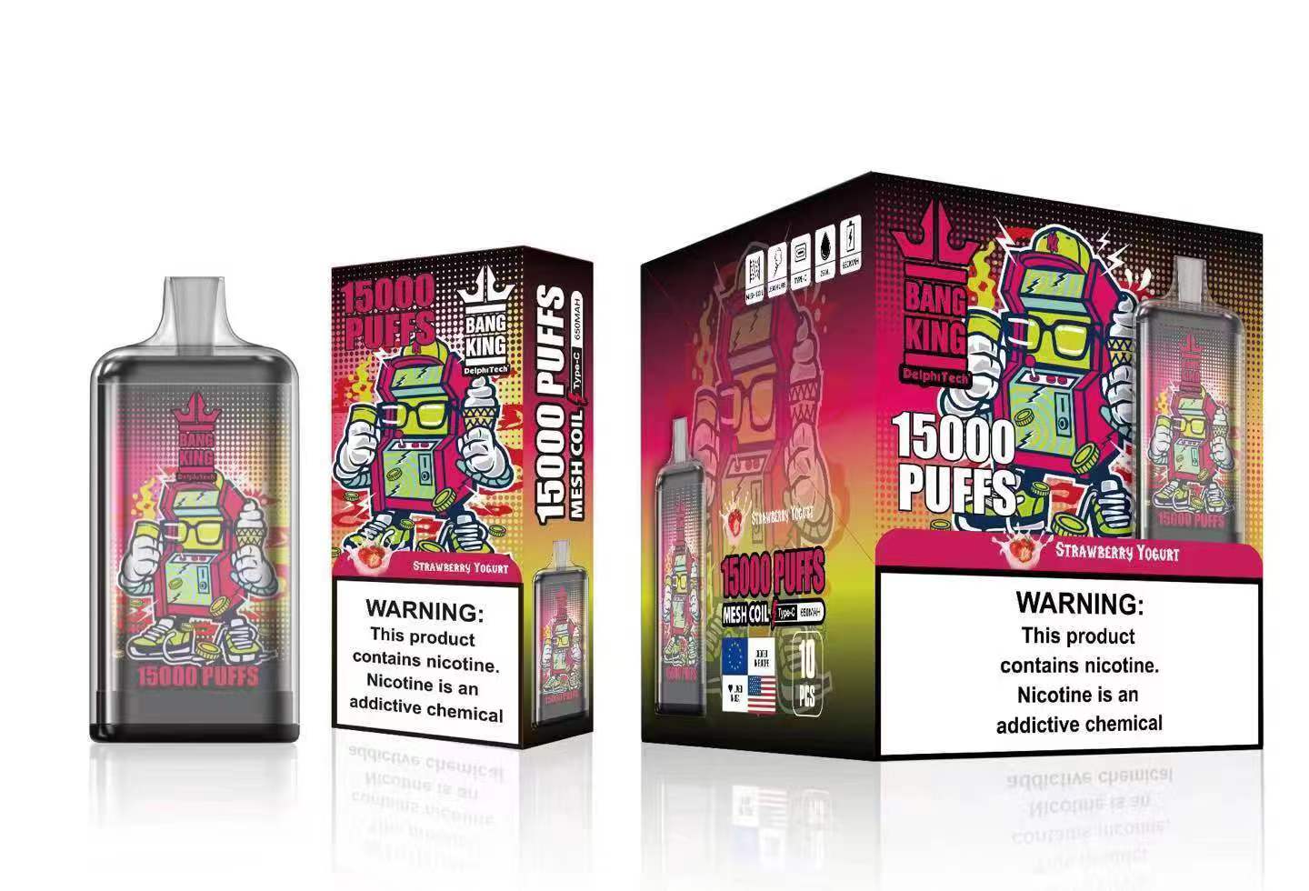 Bang King 15000 Puffs | 0%-5% nicotine, 25mL, 650mAh, airflow control, bulk disposable vape - Image 12