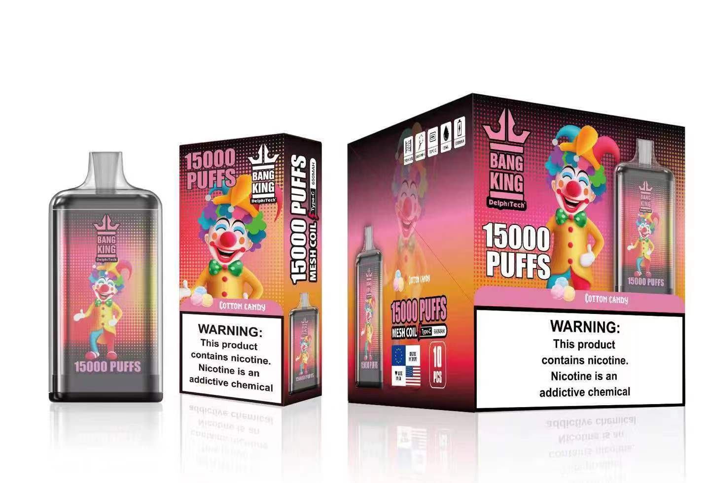 Bang King 15000 Puffs | 0%-5% nicotine, 25mL, 650mAh, airflow control, bulk disposable vape - Image 14