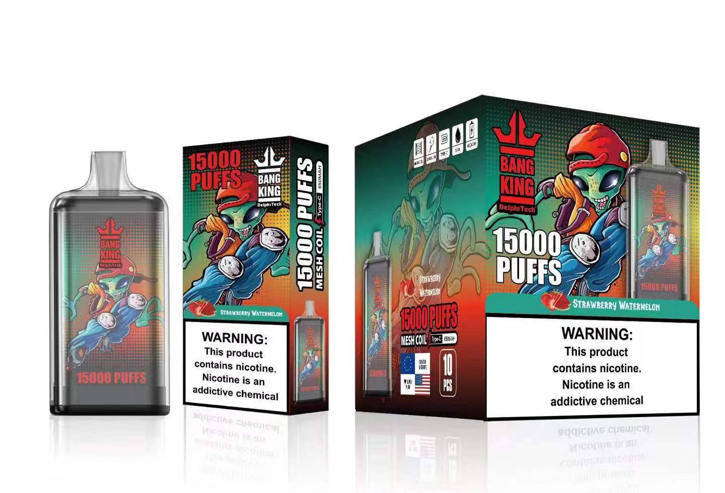 Bang King 15000 Puffs | 0%-5% nicotine, 25mL, 650mAh, airflow control, bulk disposable vape - Image 15
