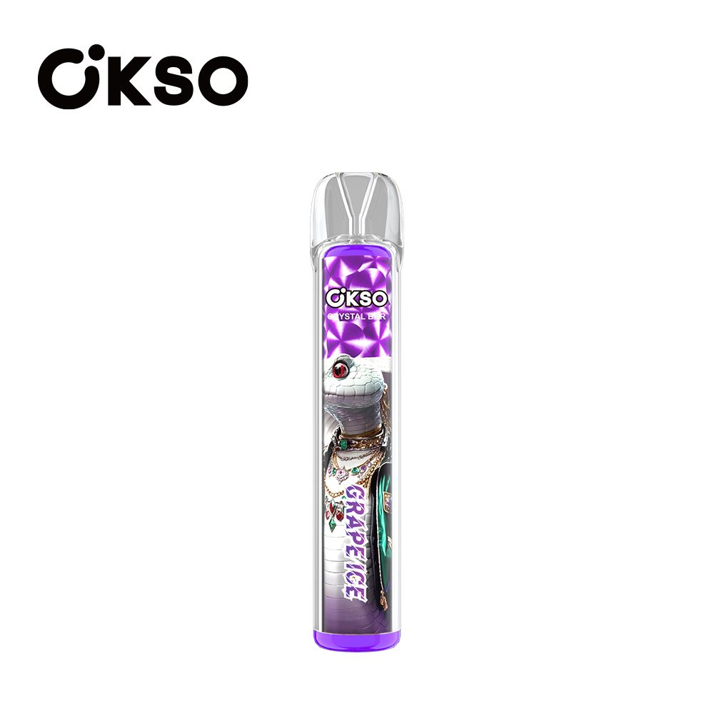 OKSO Crystal Bar 800 Puffs | mesh coil, RGB LED, 0–5% nicotine bulk disposable vape - Image 9
