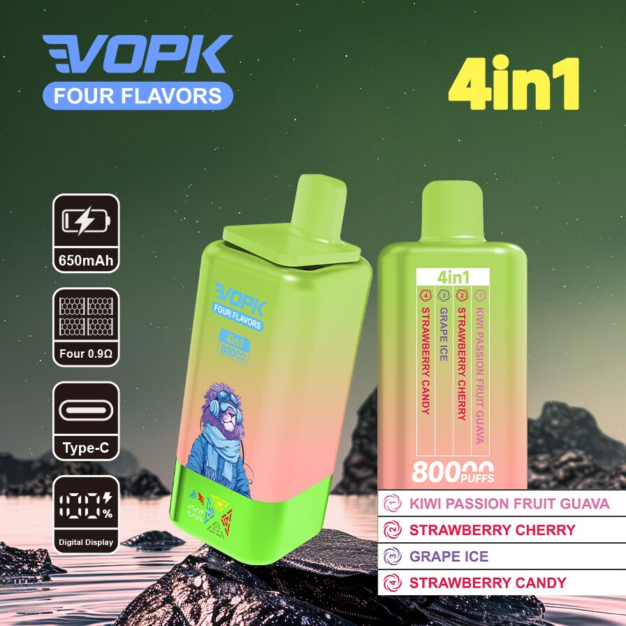 Vopk Four Flavors 80K Puffs | 4-in-1 adjustable flavor bulk disposable vape - Image 6