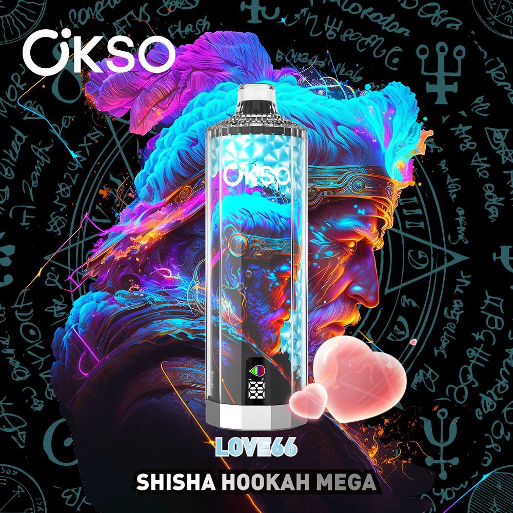 OKSO Shisha Hookah Mega 50000 Puffs | triple mesh coil, 40mL, LED display, adjustable airflow, bulk disposable vape - Image 2