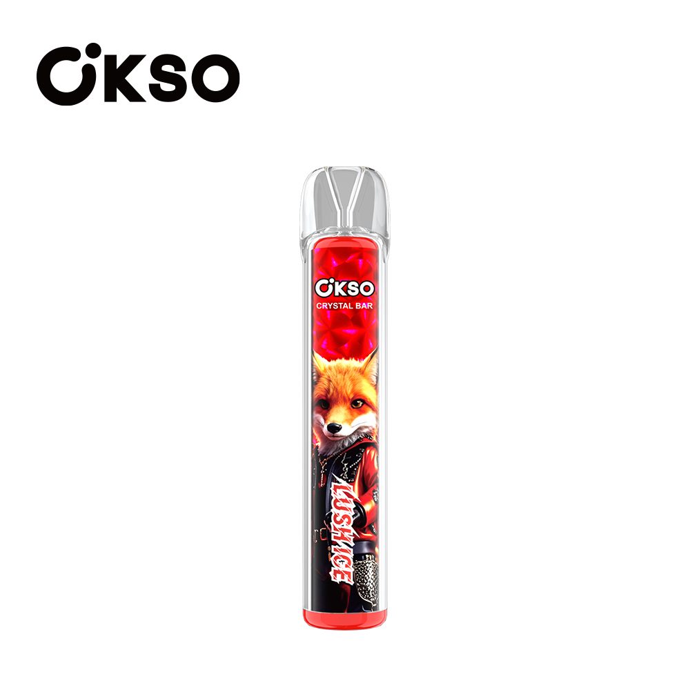OKSO Crystal Bar 800 Puffs | mesh coil, RGB LED, 0–5% nicotine bulk disposable vape - Image 8