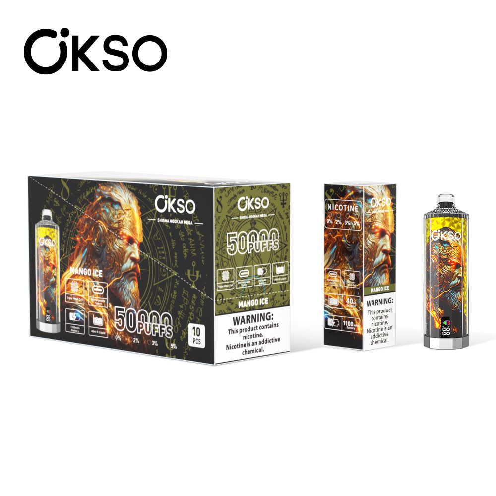 OKSO Shisha Hookah Mega 50000 Puffs | triple mesh coil, 40mL, LED display, adjustable airflow, bulk disposable vape - Image 19