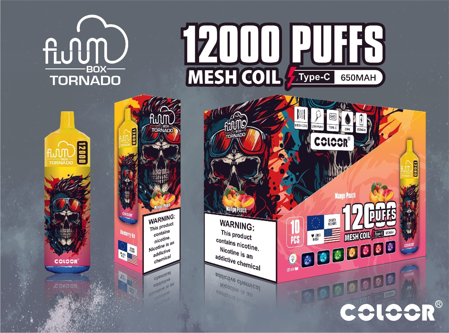 FLUUM Box 12000 Puffs | 0%-5% nicotine, bulk disposable vape - Image 2