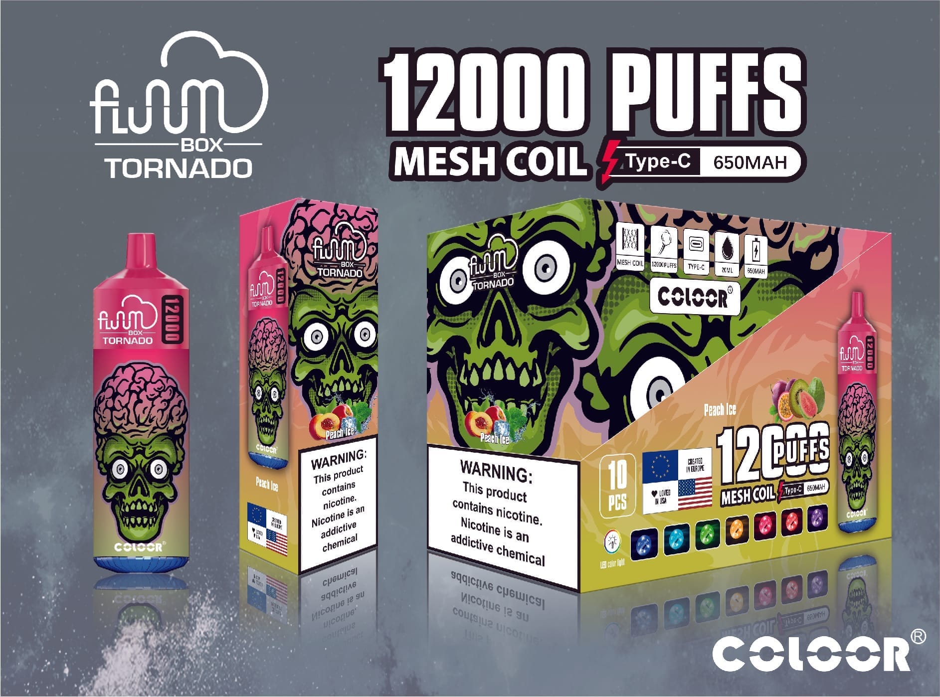 FLUUM Box 12000 Puffs | 0%-5% nicotine, bulk disposable vape - Image 4