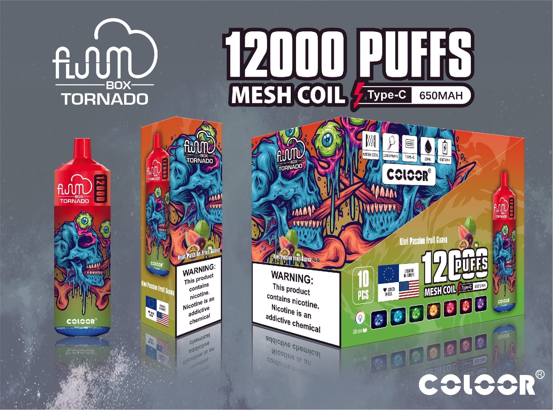 FLUUM Box 12000 Puffs | 0%-5% nicotine, bulk disposable vape - Image 7