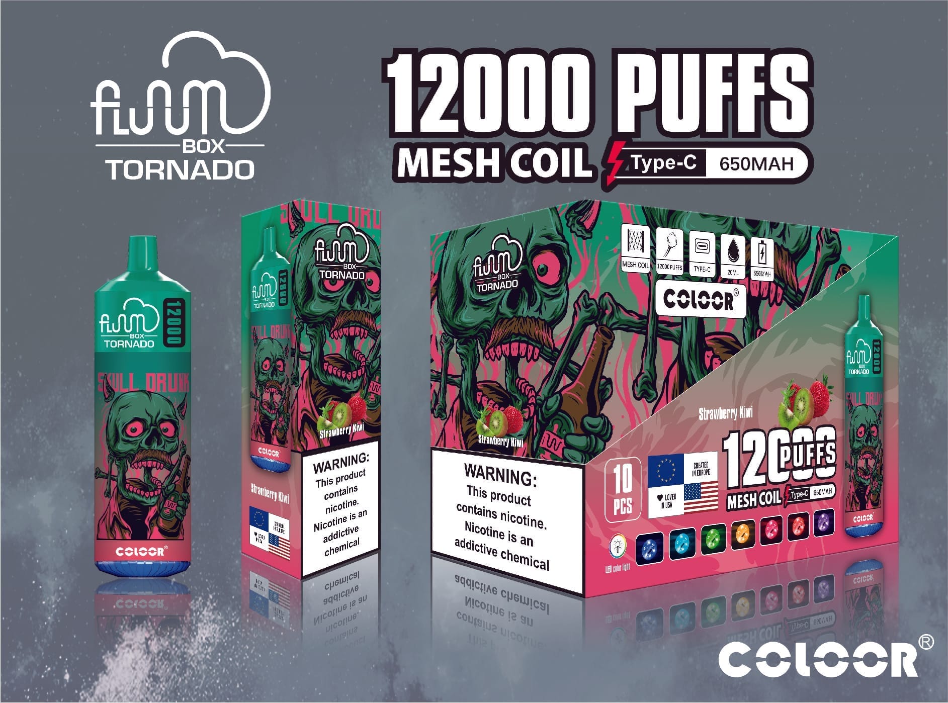 FLUUM Box 12000 Puffs | 0%-5% nicotine, bulk disposable vape - Image 12