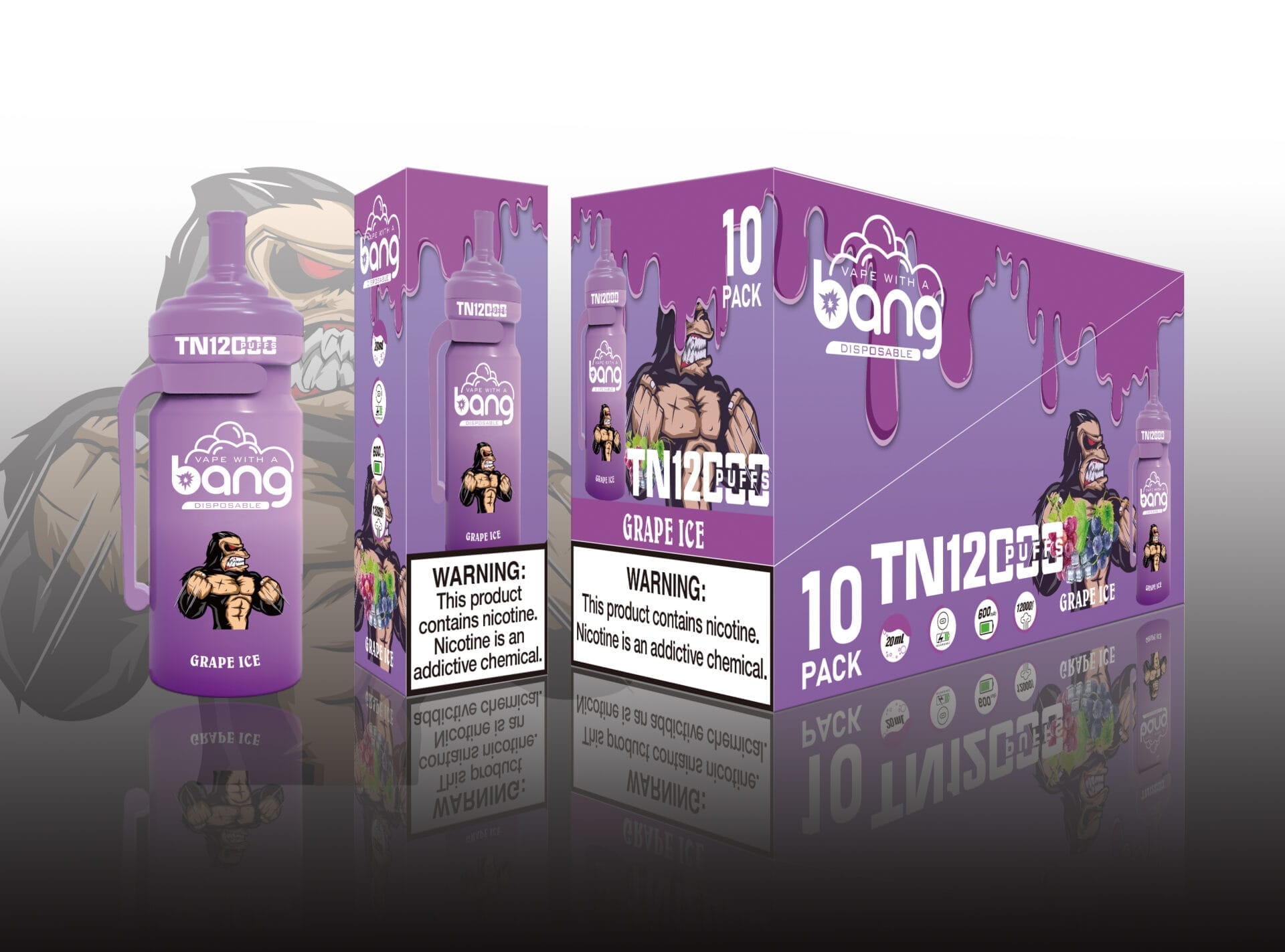 Bang TN 12000 Puffs | 0%-5% nicotine, rechargeable mesh coil, bulk disposable vape - Image 7