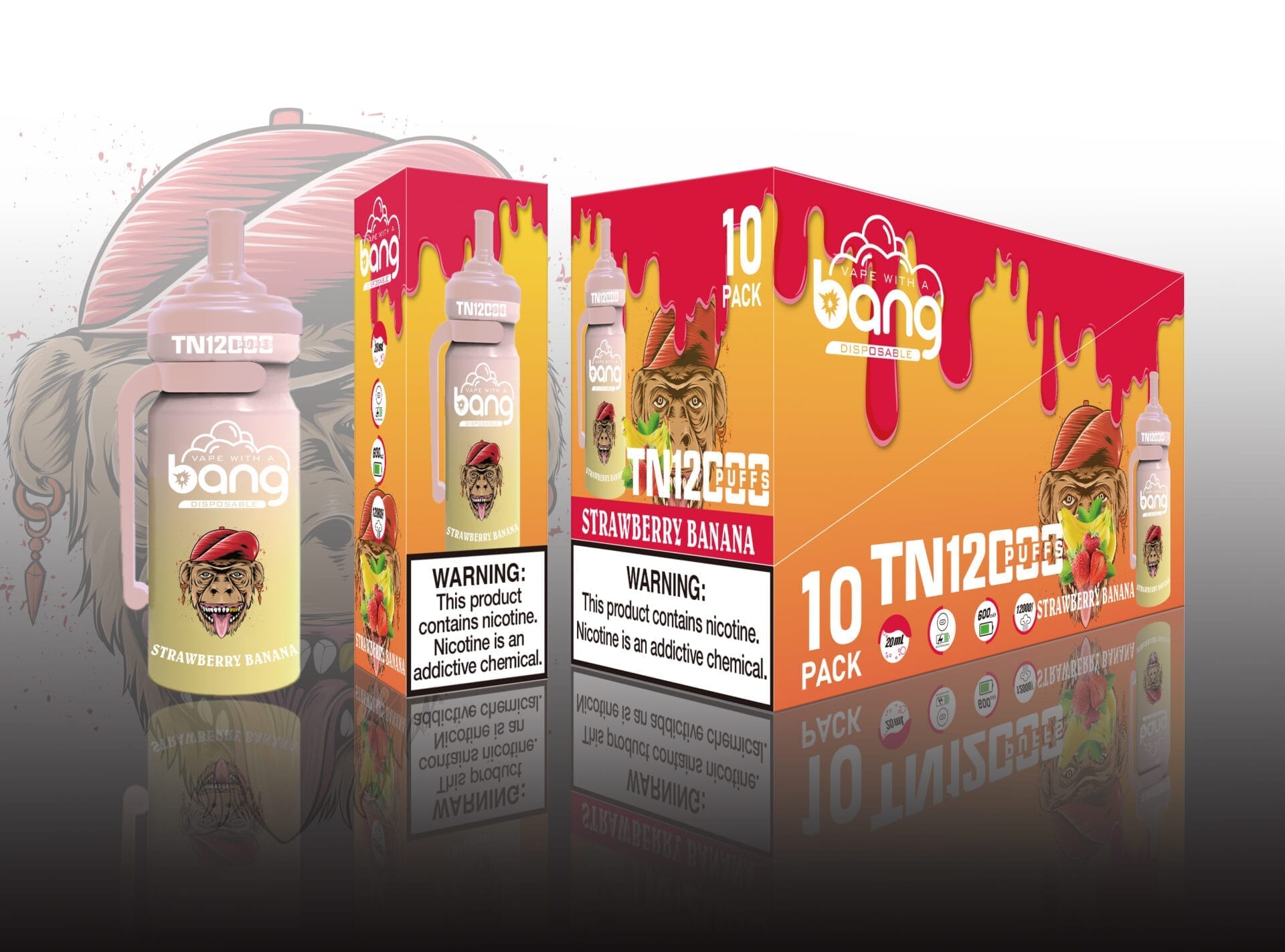 Bang TN 12000 Puffs | 0%-5% nicotine, rechargeable mesh coil, bulk disposable vape - Image 9
