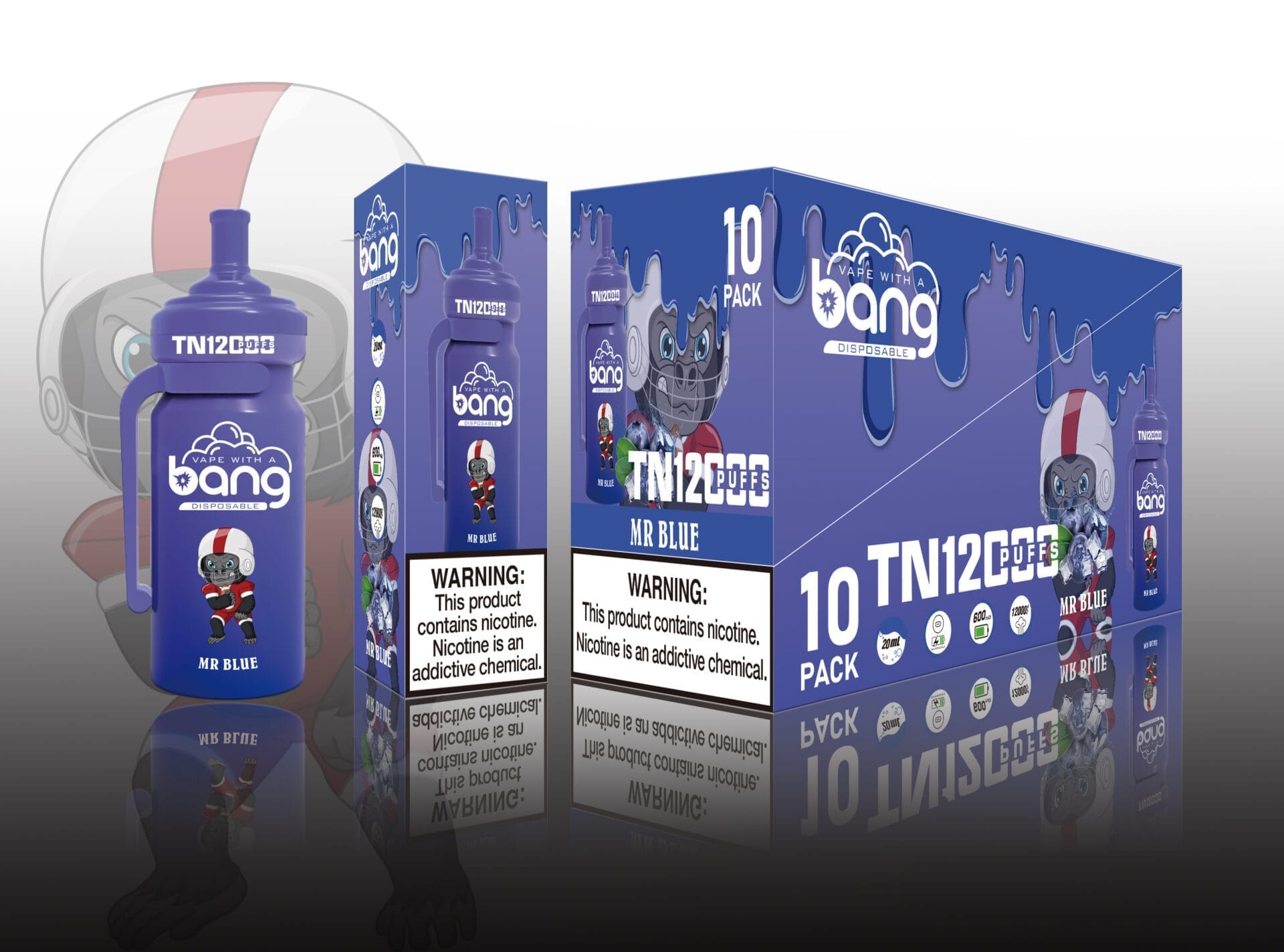 Bang TN 12000 Puffs | 0%-5% nicotine, rechargeable mesh coil, bulk disposable vape - Image 13