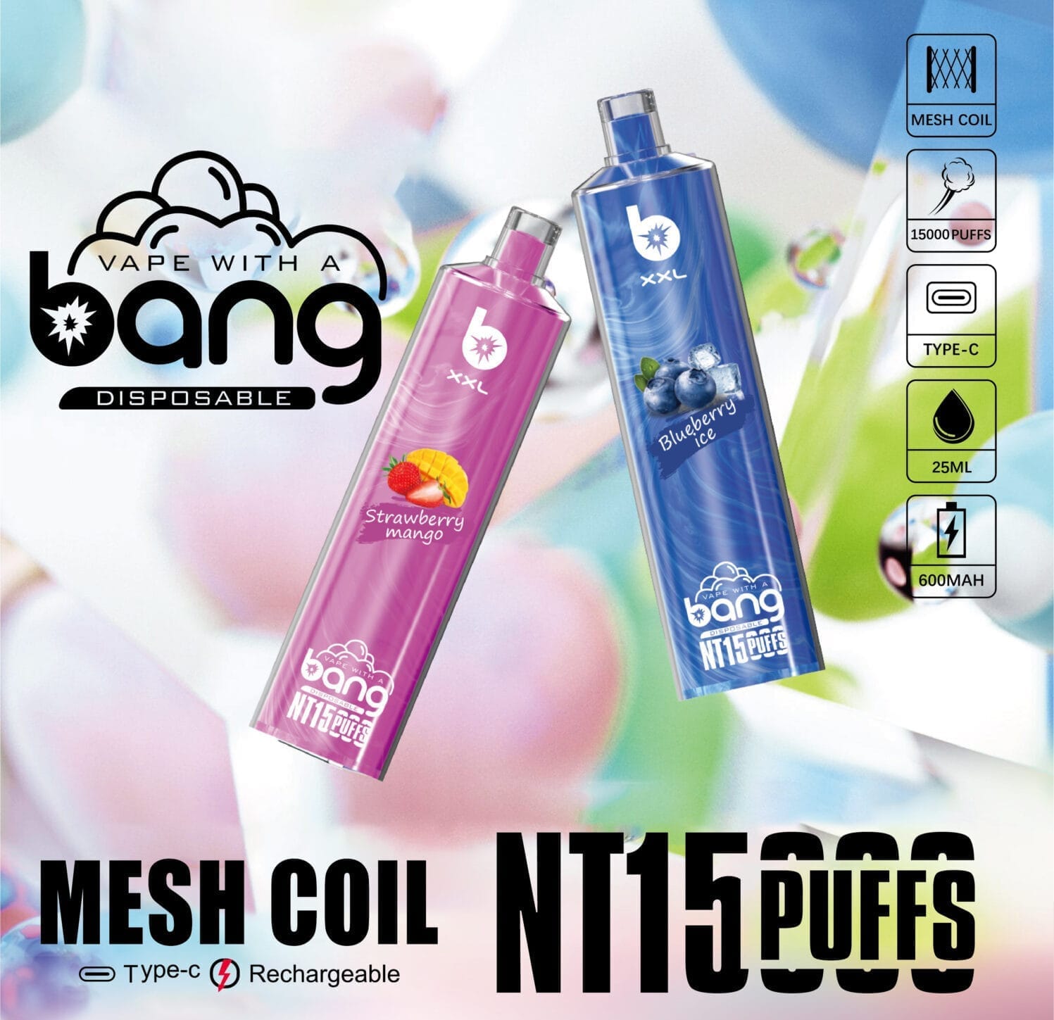 Bang Shisha 15000 Puffs XXL | 0%-5% nicotine, bulk disposable vape