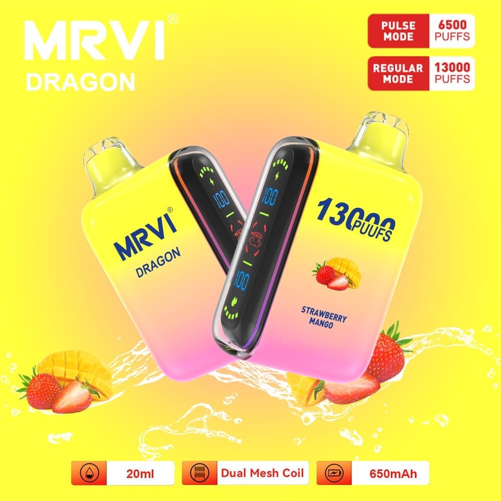 MRVI Dragon 13000 Puffs | 2%-5% nicotine, 20mL, dual mesh, dual mode, bulk vape - Image 10