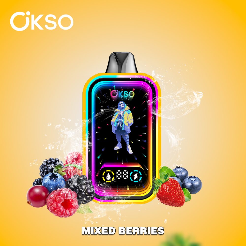 OKSO Magic Mirror 50000 Puffs | RGB LED, dual Mesh, LED Display, 40mL rechargeable bulk disposable vape - Image 2