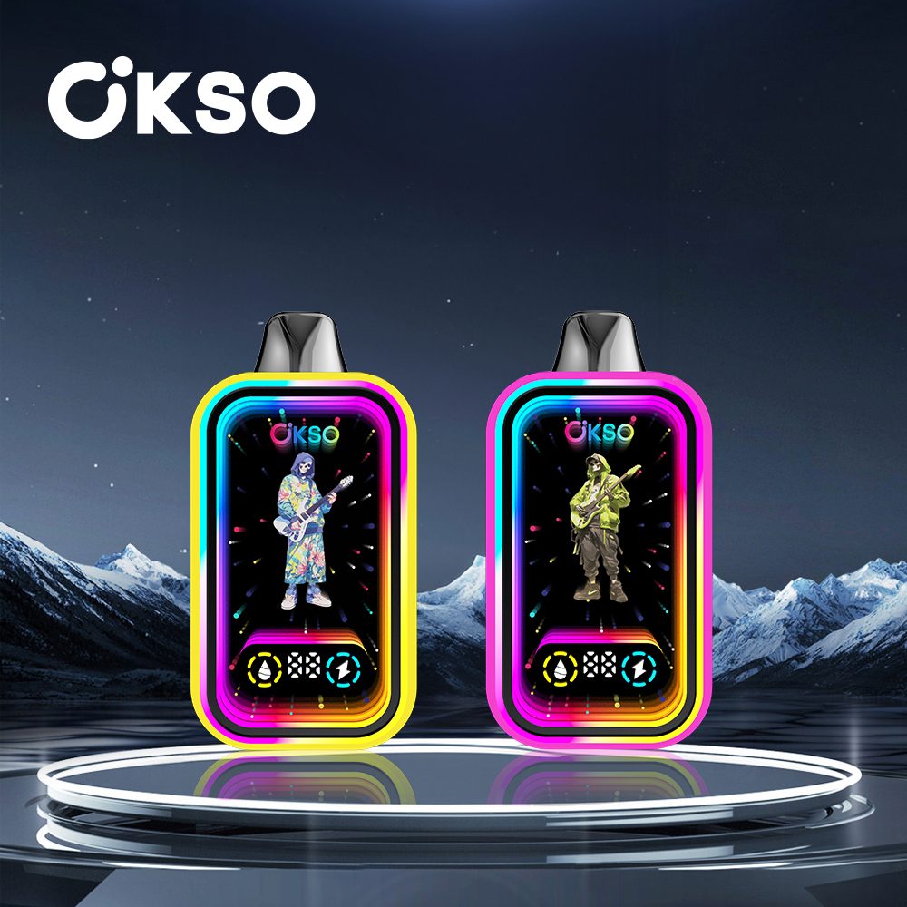 OKSO Magic Mirror 50000 Puffs | RGB LED, dual Mesh, LED Display, 40mL rechargeable bulk disposable vape - Image 12