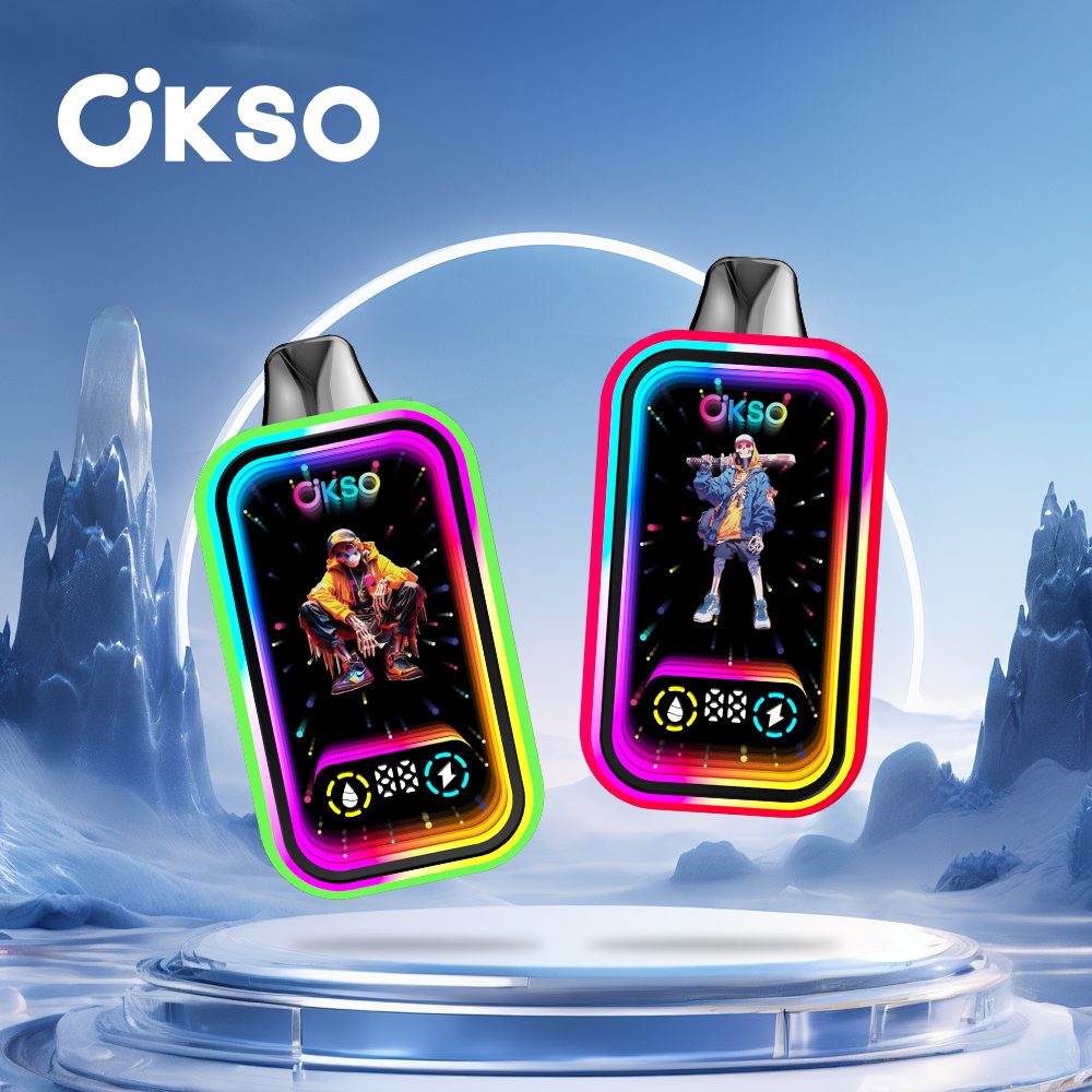 OKSO Magic Mirror 50000 Puffs | RGB LED, dual Mesh, LED Display, 40mL rechargeable bulk disposable vape - Image 68