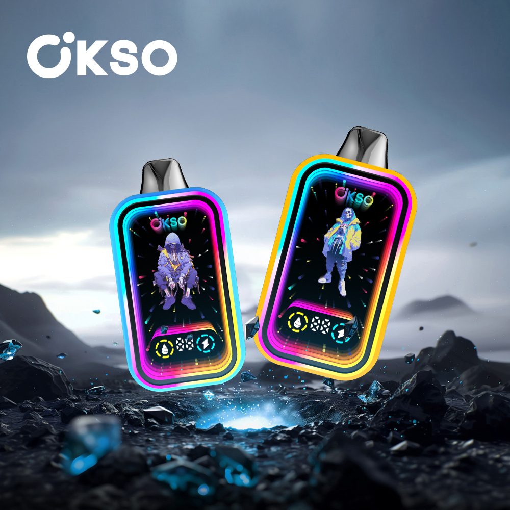 OKSO Magic Mirror 50000 Puffs | RGB LED, dual Mesh, LED Display, 40mL rechargeable bulk disposable vape - Image 67