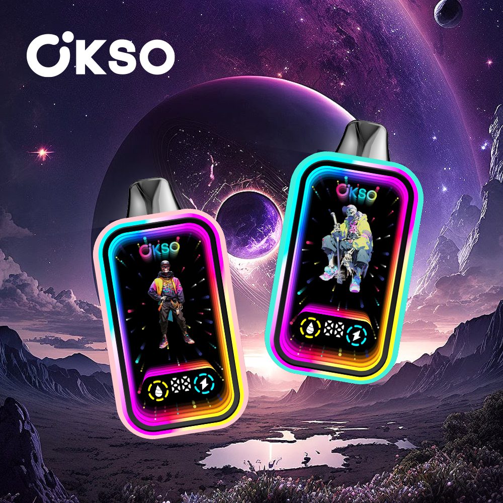 OKSO Magic Mirror 50000 Puffs | RGB LED, dual Mesh, LED Display, 40mL rechargeable bulk disposable vape - Image 66