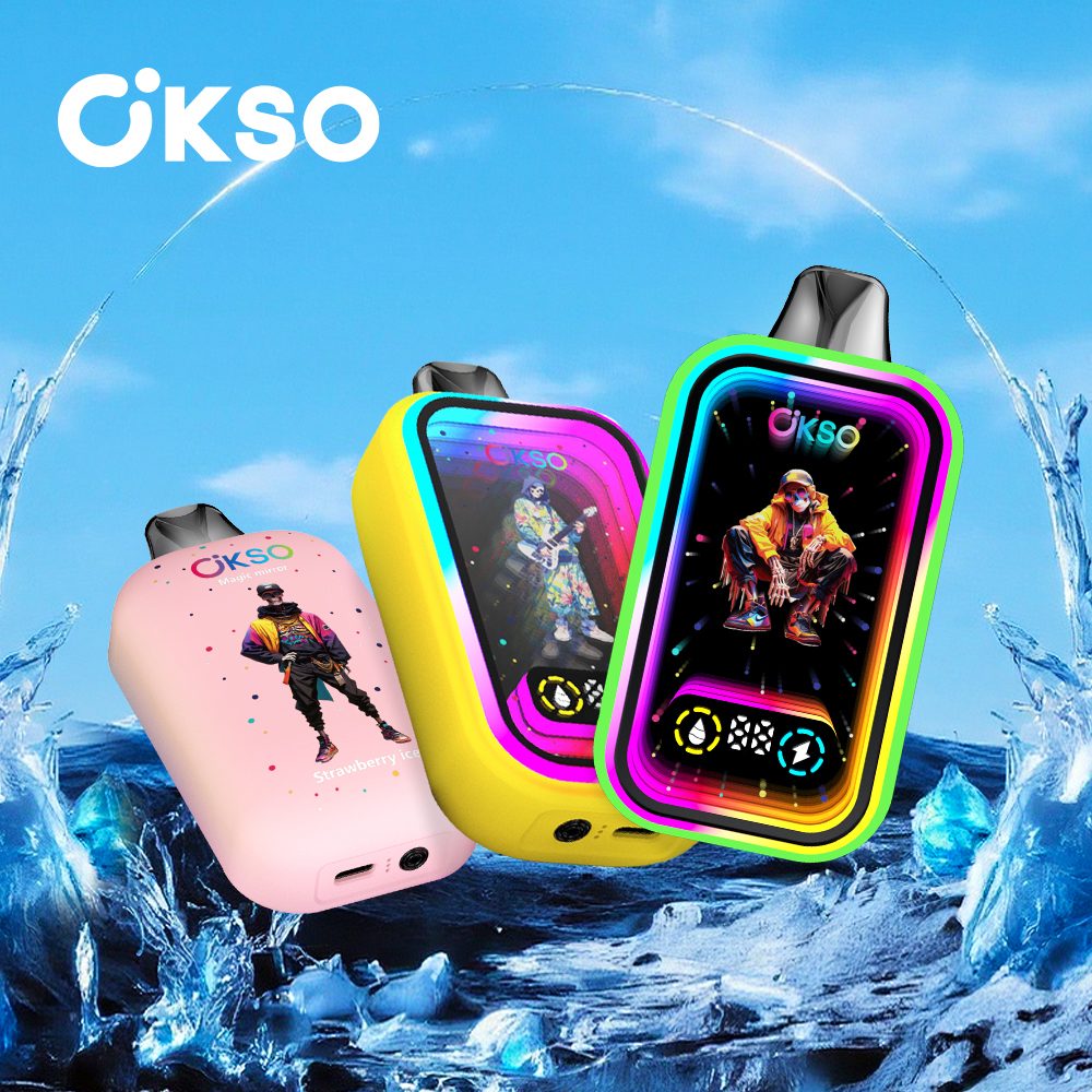 OKSO Magic Mirror 50000 Puffs | RGB LED, dual Mesh, LED Display, 40mL rechargeable bulk disposable vape - Image 34