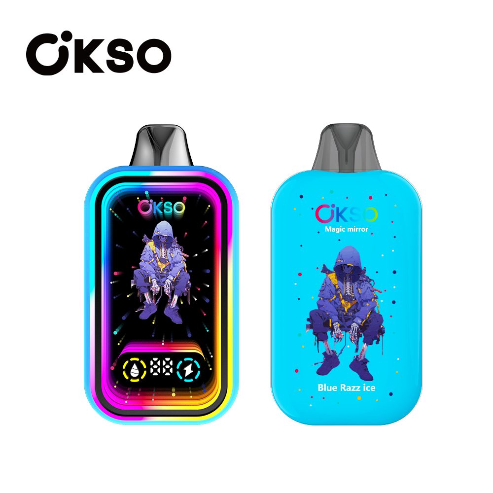 OKSO Magic Mirror 50000 Puffs | RGB LED, dual Mesh, LED Display, 40mL rechargeable bulk disposable vape - Image 54