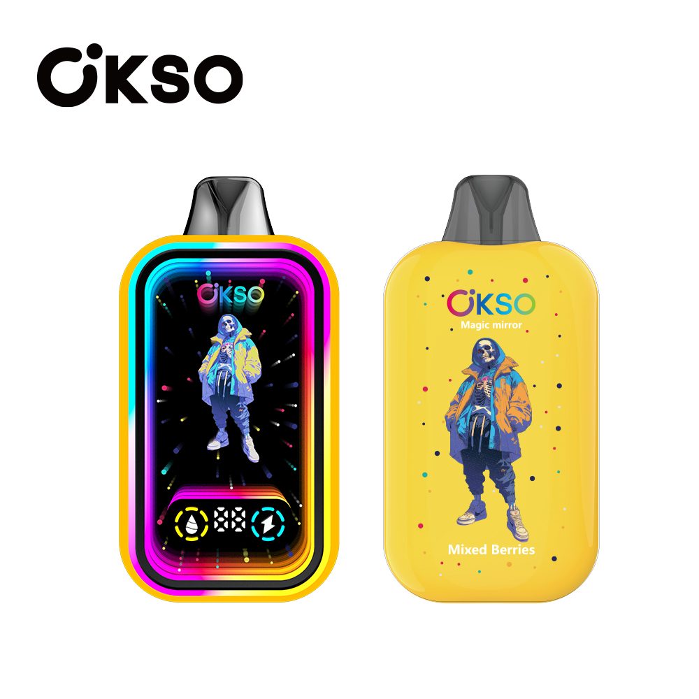 OKSO Magic Mirror 50000 Puffs | RGB LED, dual Mesh, LED Display, 40mL rechargeable bulk disposable vape - Image 45