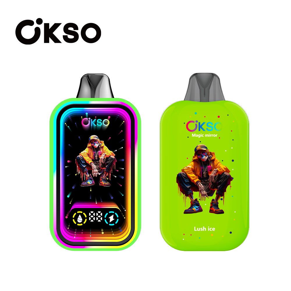 OKSO Magic Mirror 50000 Puffs | RGB LED, dual Mesh, LED Display, 40mL rechargeable bulk disposable vape - Image 53