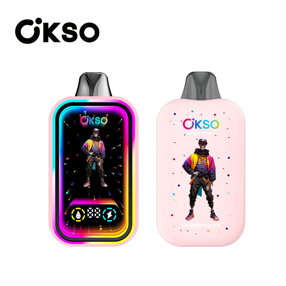 OKSO Magic Mirror 50000 Puffs | RGB LED, dual Mesh, LED Display, 40mL rechargeable bulk disposable vape - Image 52