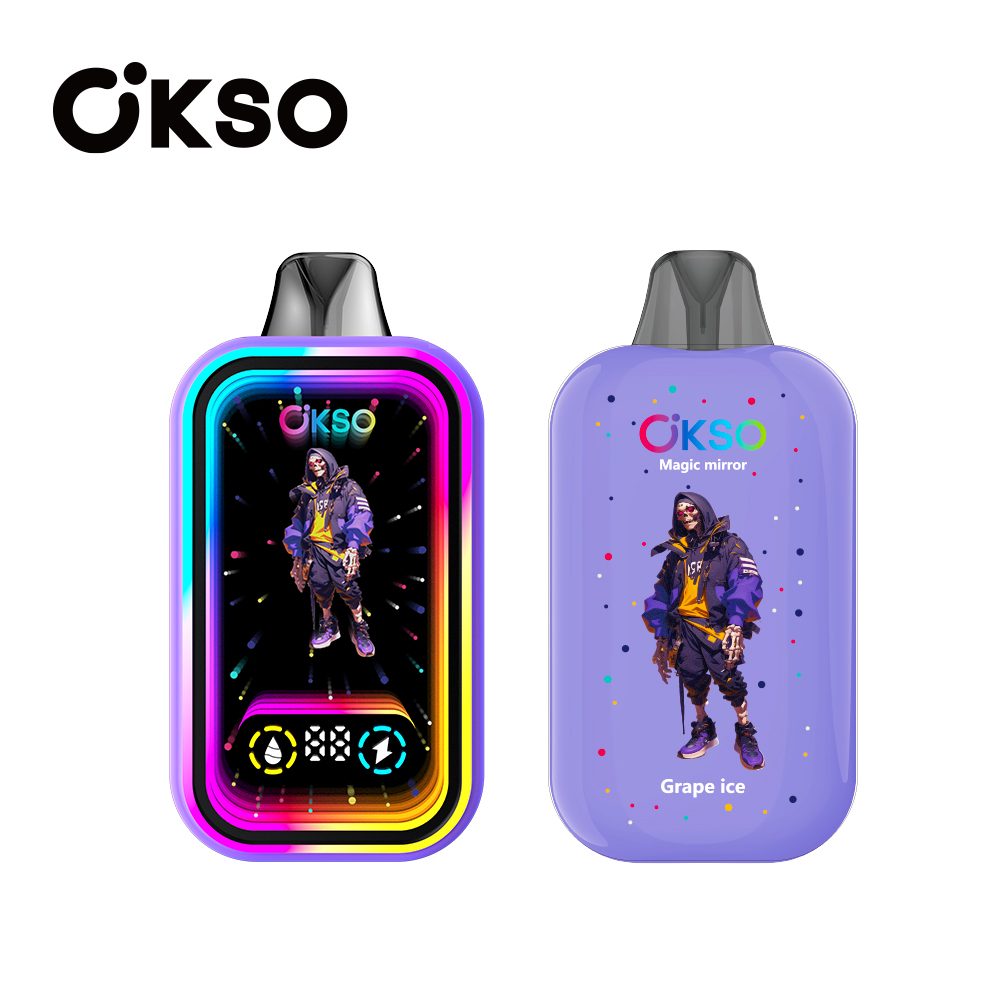 OKSO Magic Mirror 50000 Puffs | RGB LED, dual Mesh, LED Display, 40mL rechargeable bulk disposable vape - Image 51