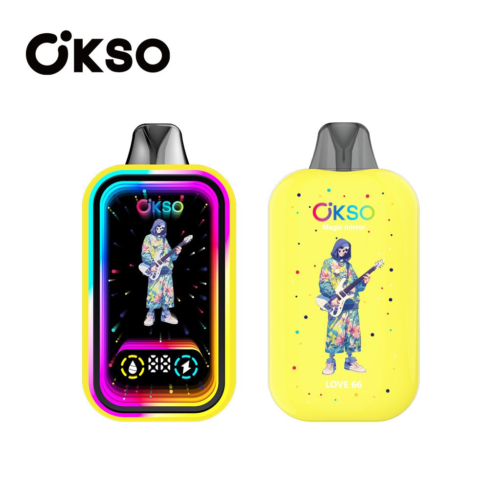 OKSO Magic Mirror 50000 Puffs | RGB LED, dual Mesh, LED Display, 40mL rechargeable bulk disposable vape - Image 50