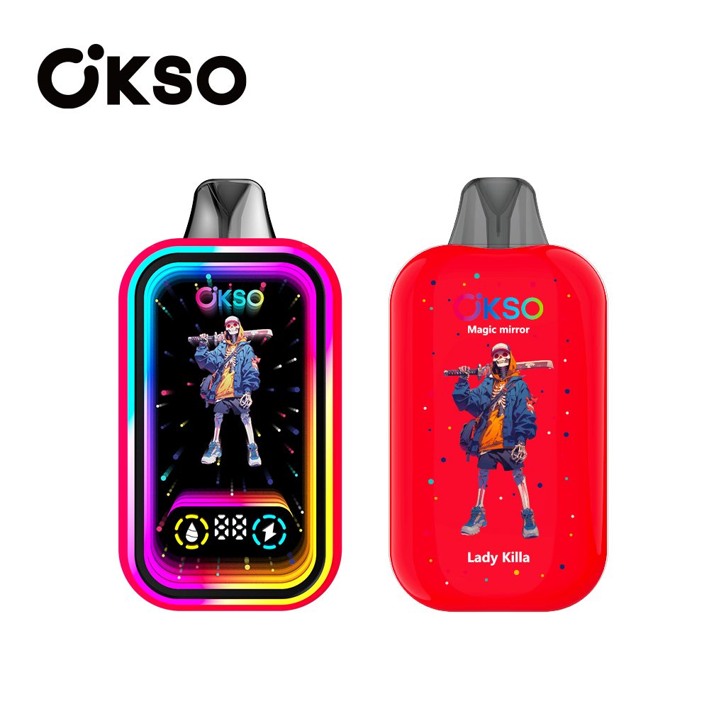 OKSO Magic Mirror 50000 Puffs | RGB LED, dual Mesh, LED Display, 40mL rechargeable bulk disposable vape - Image 49