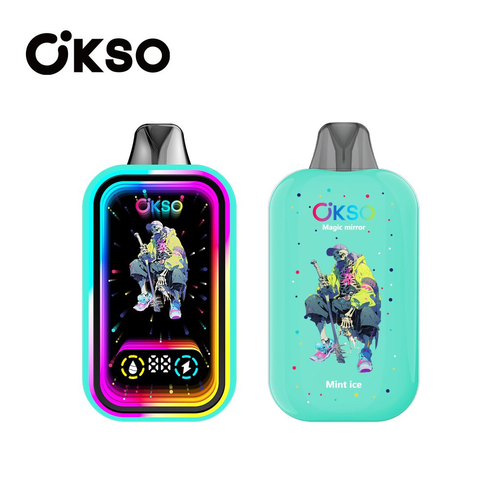 OKSO Magic Mirror 50000 Puffs | RGB LED, dual Mesh, LED Display, 40mL rechargeable bulk disposable vape - Image 48