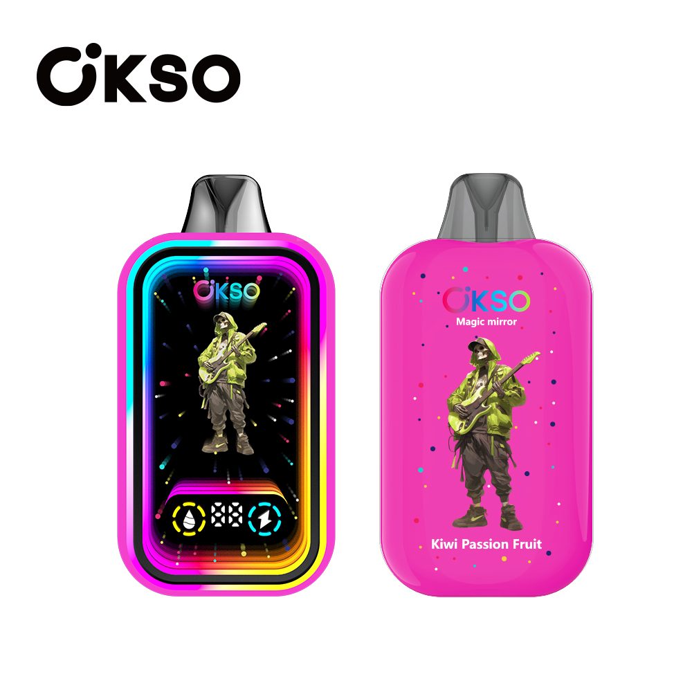 OKSO Magic Mirror 50000 Puffs | RGB LED, dual Mesh, LED Display, 40mL rechargeable bulk disposable vape - Image 46