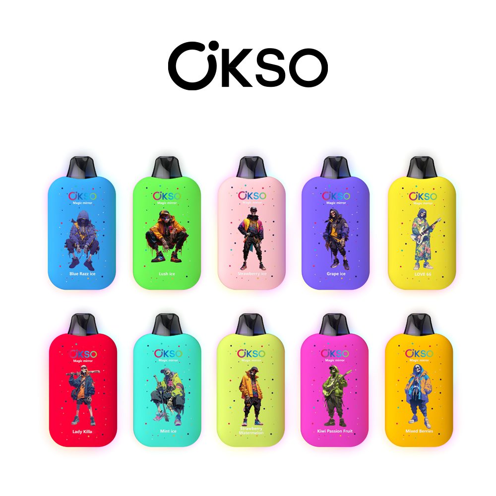 OKSO Magic Mirror 50000 Puffs | RGB LED, dual Mesh, LED Display, 40mL rechargeable bulk disposable vape - Image 40