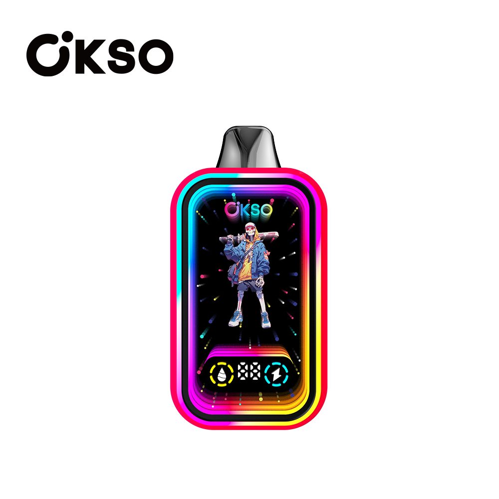 OKSO Magic Mirror 50000 Puffs | RGB LED, dual Mesh, LED Display, 40mL rechargeable bulk disposable vape - Image 59